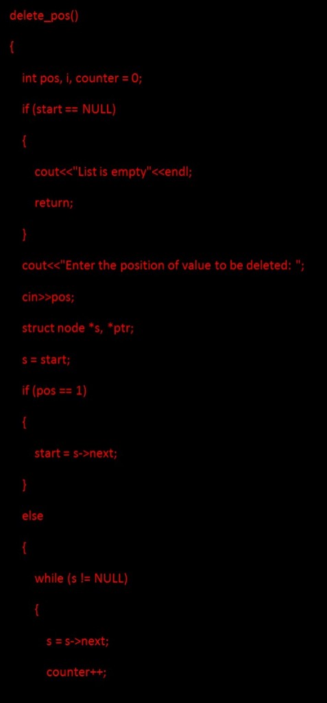 Data Structure - Deleting a node from list 1