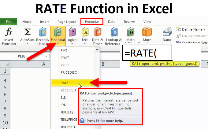 RATE Function In Excel Formula Examples How To Use RATE In Excel   RATE Function In Excel 1 