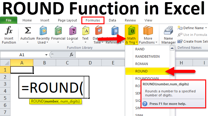 ROUND in Excel (Formula, Examples) | How to use ROUND Function?