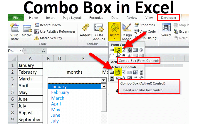 Combo Box In Excel Examples How To Create Combo Box In Excel CLOUD 