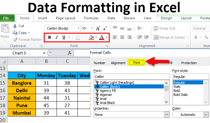 Data Formatting in Excel