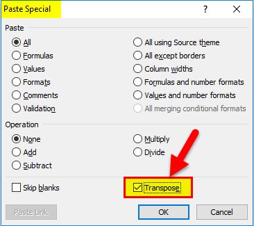 shortcut key for paste special