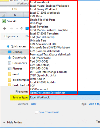 Extensions Of Excel | Types Of File Formats ( XLS, XLSX, XLSM, XLSB )