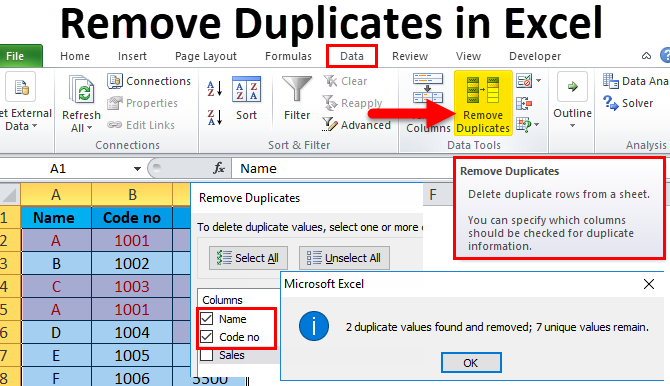 Remove Duplicates in Excel (Methods, Examples) How To