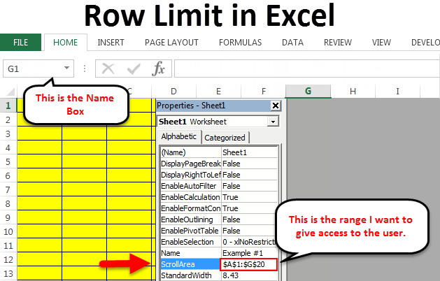 Row Limit In Excel Steps Shortcut Keys To Apply Row Limit