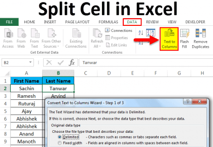 Split Cell in Excel (Examples) | How To Split Cells in Excel?