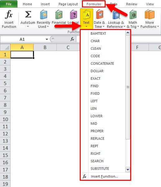 TEXT Functions in Excel
