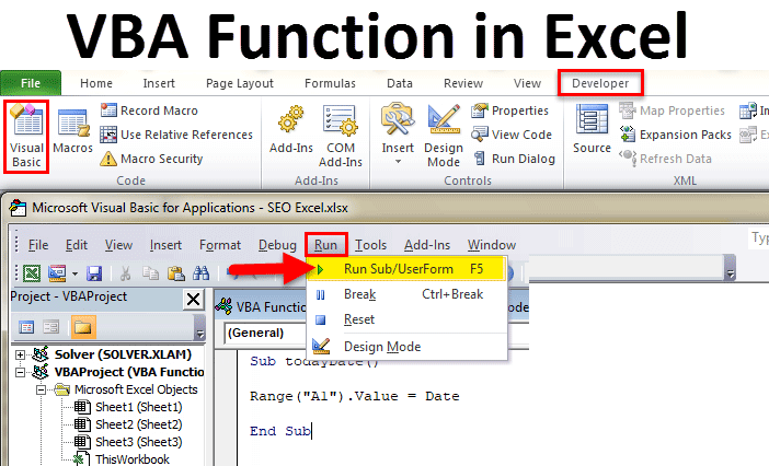 VBA Function In Excel Examples How To Use VBA Function 