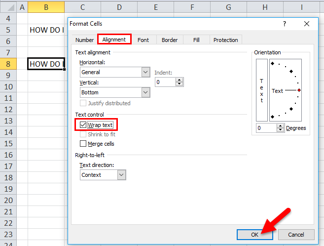 Wrap Text in Excel ( Using Wrap Text and Format Cells Option)