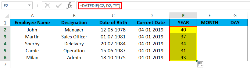 How To Calculate Completed Age In Excel Haiper