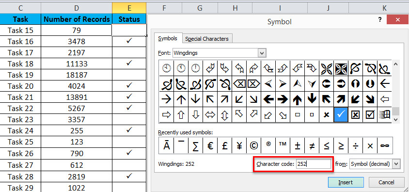 CheckMark In Excel Examples How To Insert Checkmark Symbol 