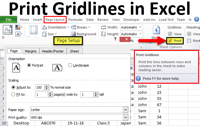 Print Gridlines In Excel How To Print Gridlines In Excel With Examples