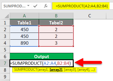 SUMPRODUCT Array formula