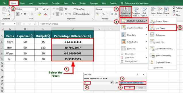 conditional formatting in Excel