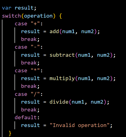 switch statement