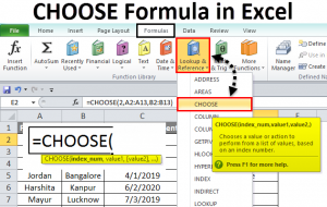 CHOOSE Formula in Excel | How To use CHOOSE Formula?