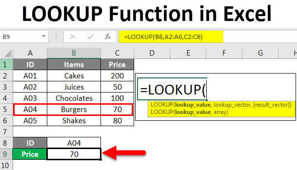 LOOKUP Function In Excel Examples To Use Lookup Function