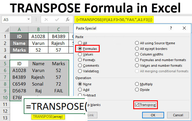 TRANSPOSE Formula In Excel How To Use TRANSPOSE Formula 