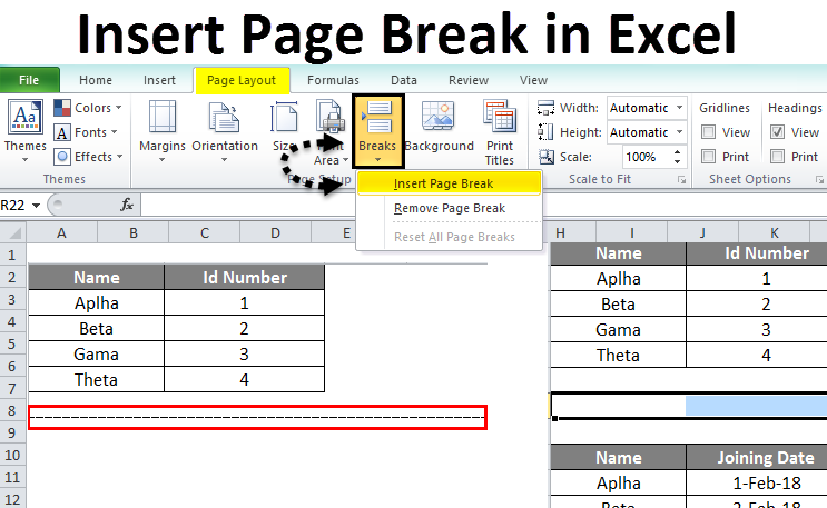 Excel Insert Page Break How To Insert Page Break In Excel | SexiezPix ...