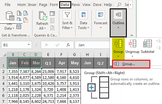 Grouping Columns In Excel How To Enable Grouping Columns 