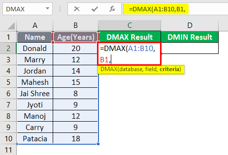 DMAX and DMIN 1-5
