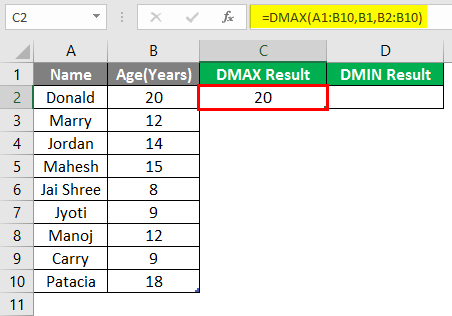 DMAX and DMIN 1-7