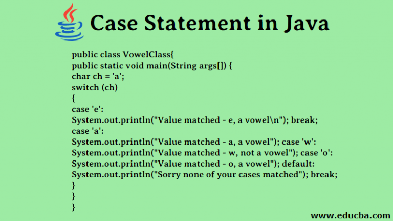 Case Statement In Java Flow Diagram Of Switch Case Statement In Java