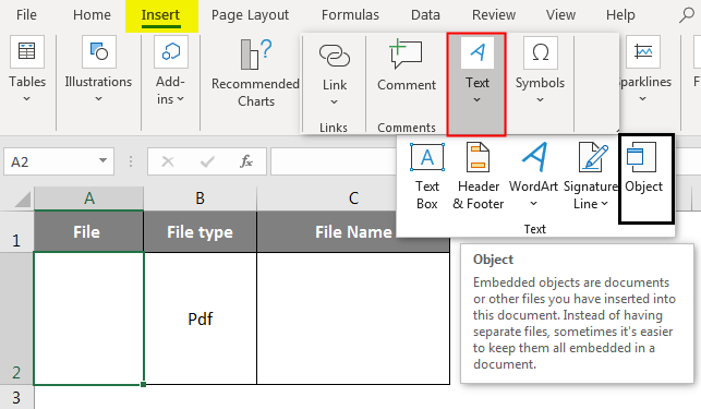 Embedded in excel 1-3