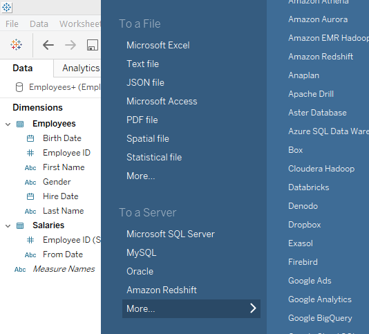 data in excel 