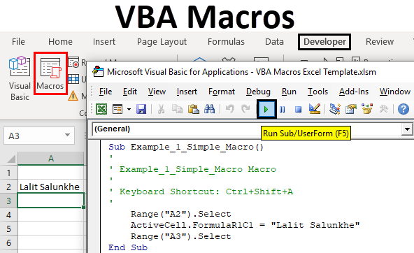 VBA Macros Guide To Record Macro In VBA With Excel Examples