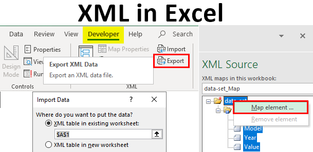 XML In Excel Examples To Import Export XML Data File In Excel