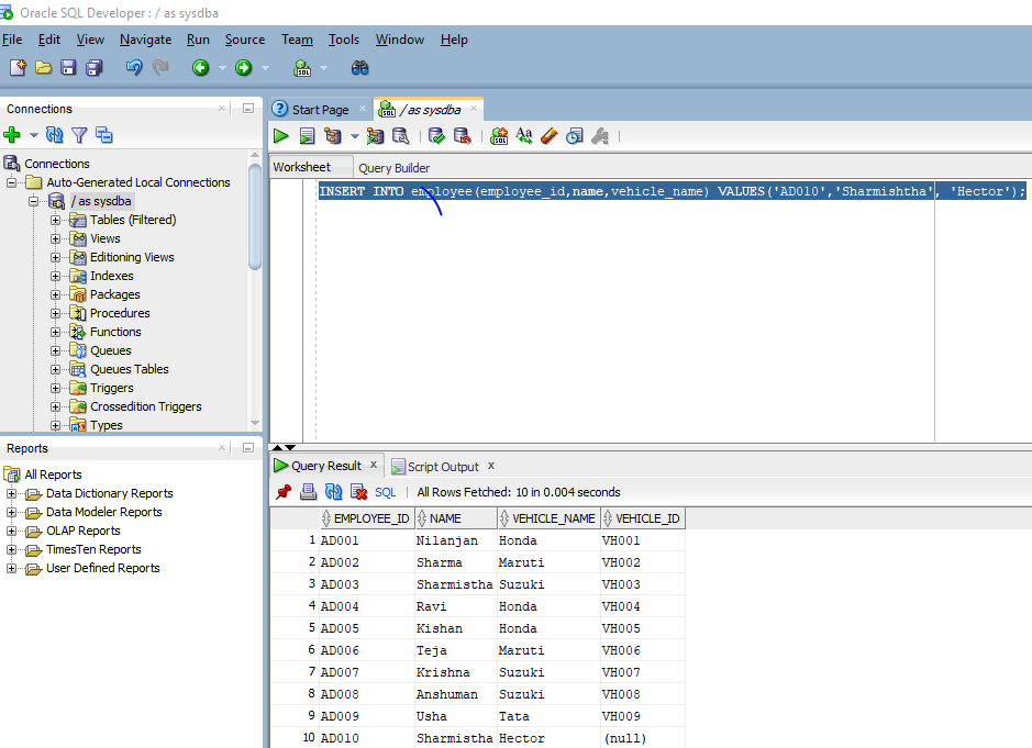 INSERT In Oracle Examples To Implement INSERT Statement In Oracle