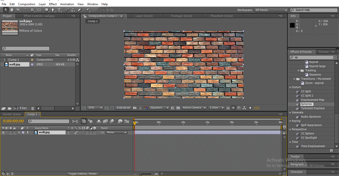 Import to timeline (3D Effects in After Effects)