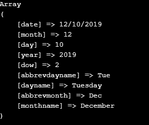 calendar in php - 2