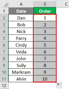 Excel Reverse Order 1-3