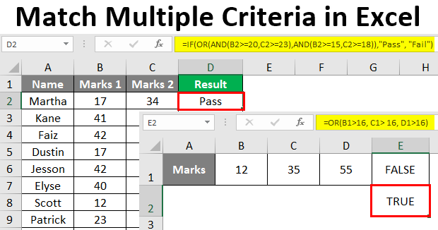 Excel Match Multiple Criteria How To Match Multiple Criteria In Excel 