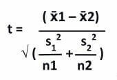 Two-Sample t-Test Formula