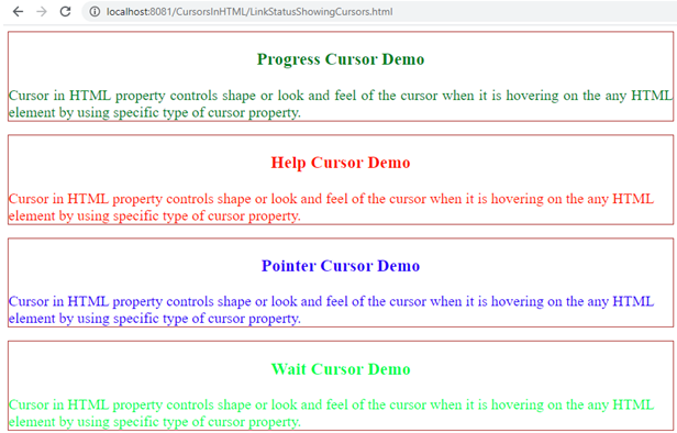 Cursor in html - 35