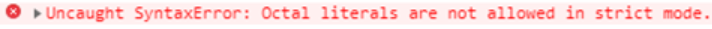 Javascript Strict Mode output 8