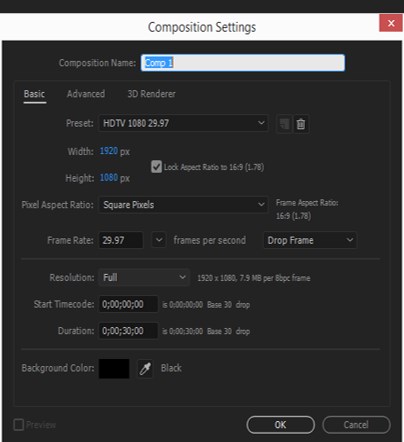 Composition Setting box