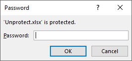 Unprotect Excel Workbook 1-3