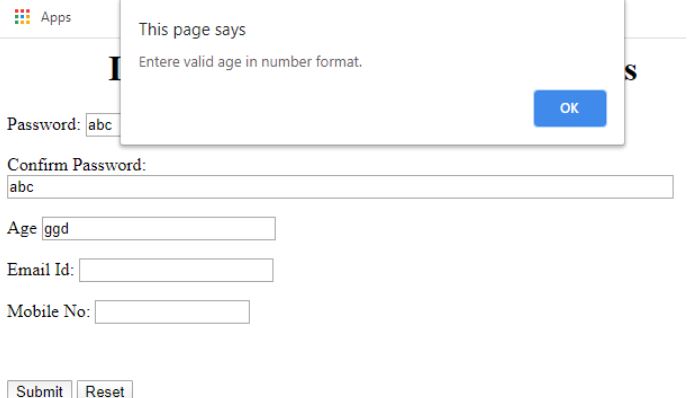 valid age in number format