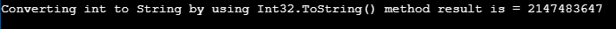 convert int to string c# output 2