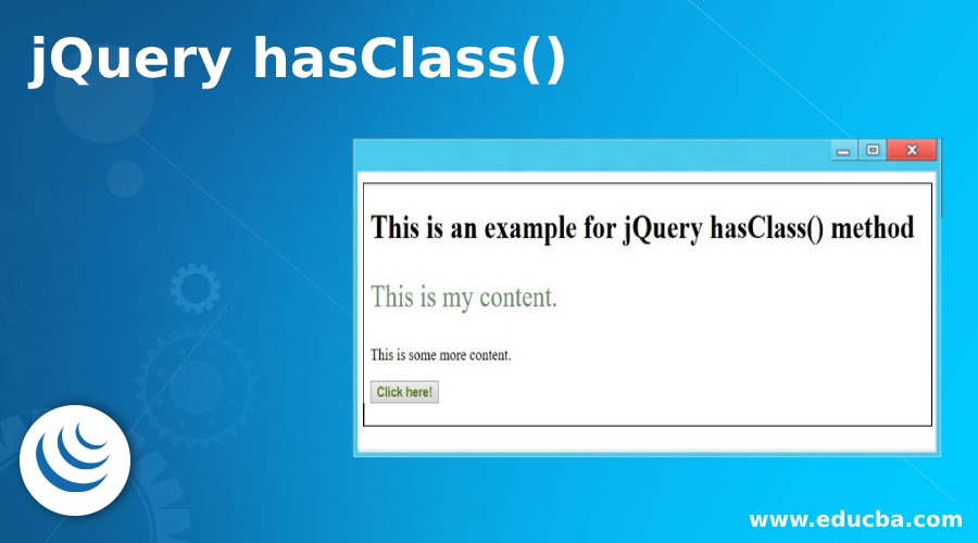 jQuery hasClass()