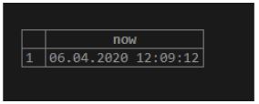 postgreSQL NOW()1