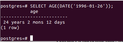 postgresql date minus 1 month