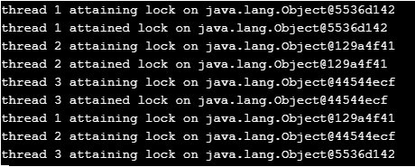 Deadlock in Java output 1