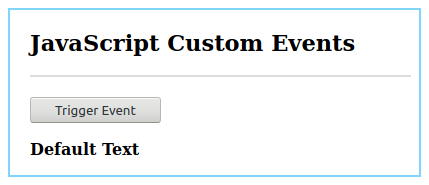 Trigger event using the button Example 2.1