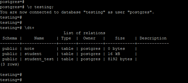 Postgres Show Tables - 2