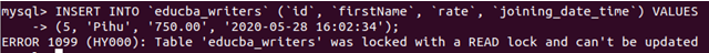 MySQL Lock Table - 5